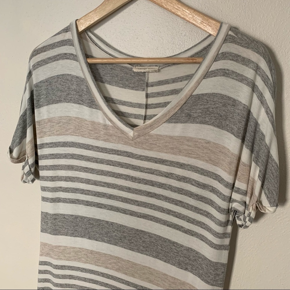 Neutral Striped Rolee Dress